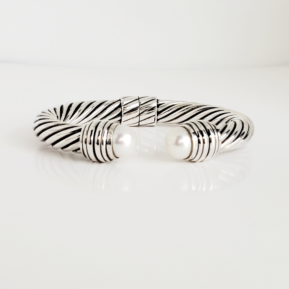 David Yurman 10mm Pearl Cable Bracelet